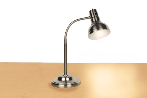UltraLux 9w Brushed Steel Table Lamp