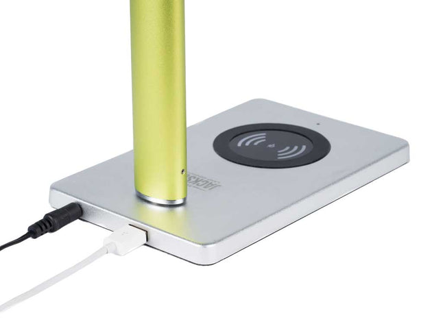 Otsego Dynamic Color LED Desk Lamp w/Wireless + USB Charging
