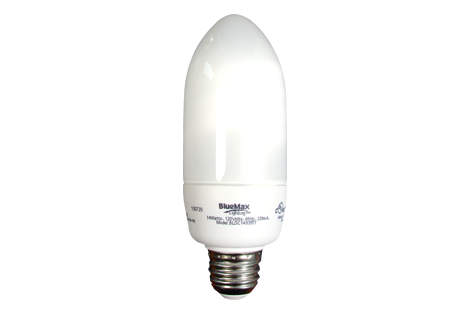 BlueMax™ 14w Blunt Tip CFL Bulb, Replaces 60w bulb